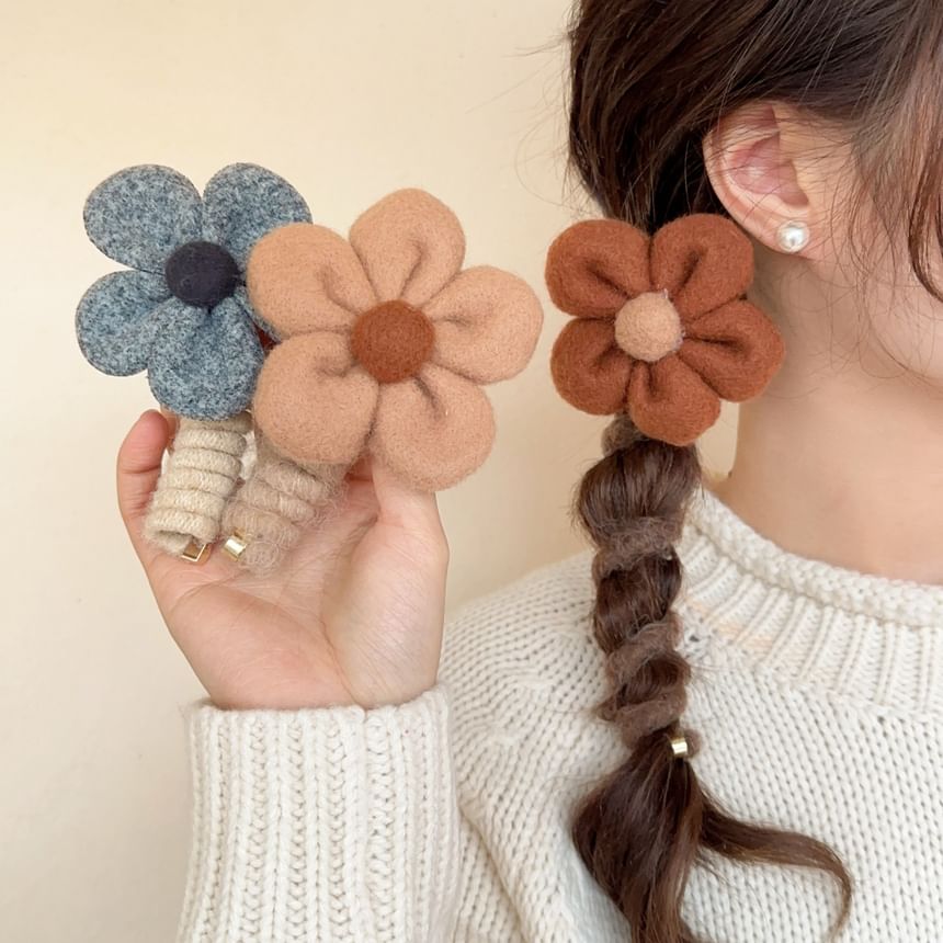 Floral Fabric Coil Hair Tie