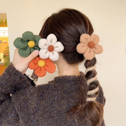 Floral Fabric Coil Hair Tie