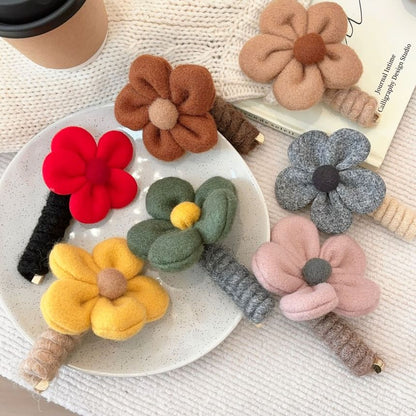 Floral Fabric Coil Hair Tie