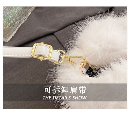 Plain Fluffy Crossbody Bag