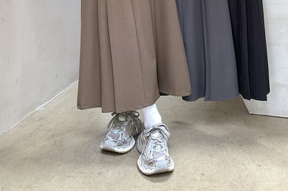 High Waist Plain Midi A