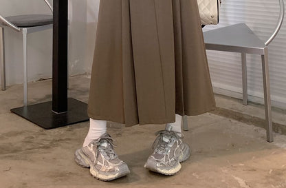 High Waist Plain Midi A