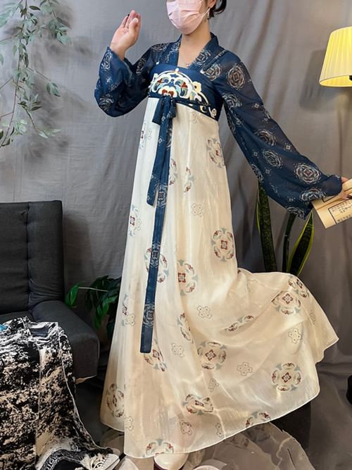 Patterned Hanfu Costume Set