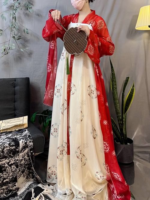 Patterned Hanfu Costume Set