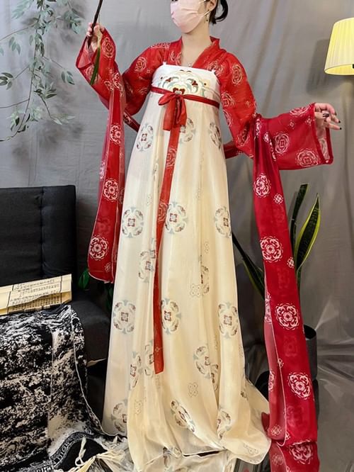 Patterned Hanfu Costume Set