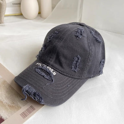 Cap Distressed Lettering Baseball