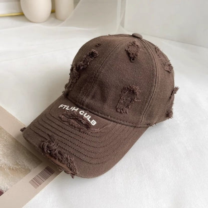 Cap Distressed Lettering Baseball