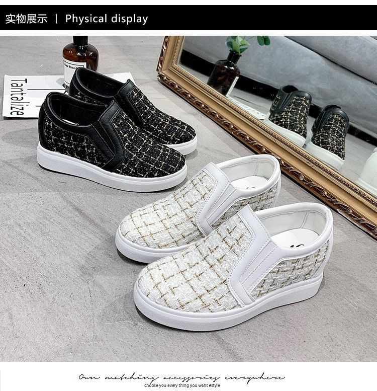 Woven Platform Slip-Ons