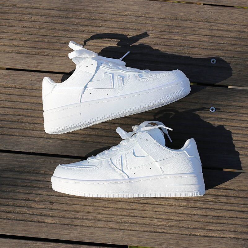 Faux Leather Platform Sneakers