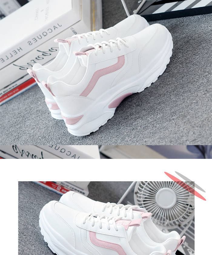 Two Tone Platform Sneakers