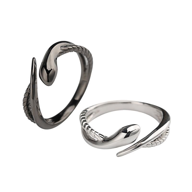 Couple Matching Serpent Open Ring