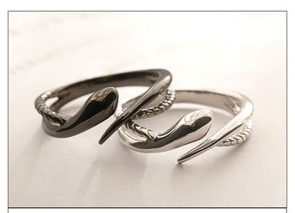 Couple Matching Serpent Open Ring