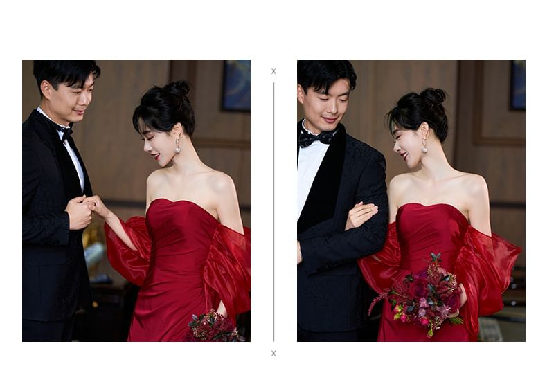 Off-Shoulder A-Line Evening Gown