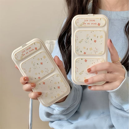 Floral Heart Foldable Stand Phone Case