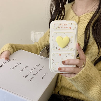 Floral Heart Foldable Stand Phone Case