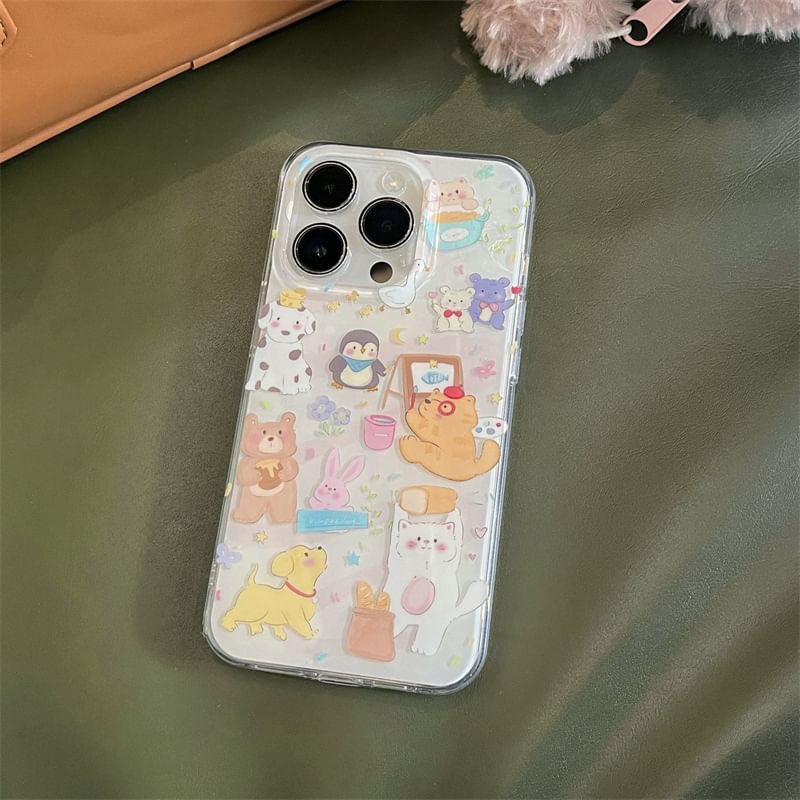 Animal Phone Case - iPhone 15 Pro Max / 15 Pro / 15 Plus / 15 / 14 Pro Max / 14 Pro / 14 Plus / 14 / 13 Pro Max / 13 Pro / 13 / 13 mini / 12 Pro Max / 12 Pro / 12 / 12 mini / 11 Pro Max / 11 Pro / 11