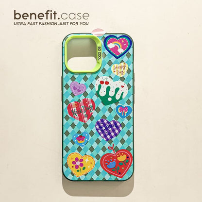 Heart / Star Argyle Phone Case