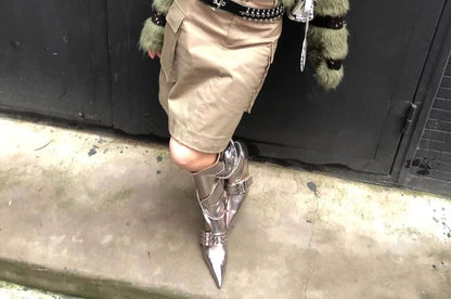 Long-Sleeve Boatneck Perforated Knit Top