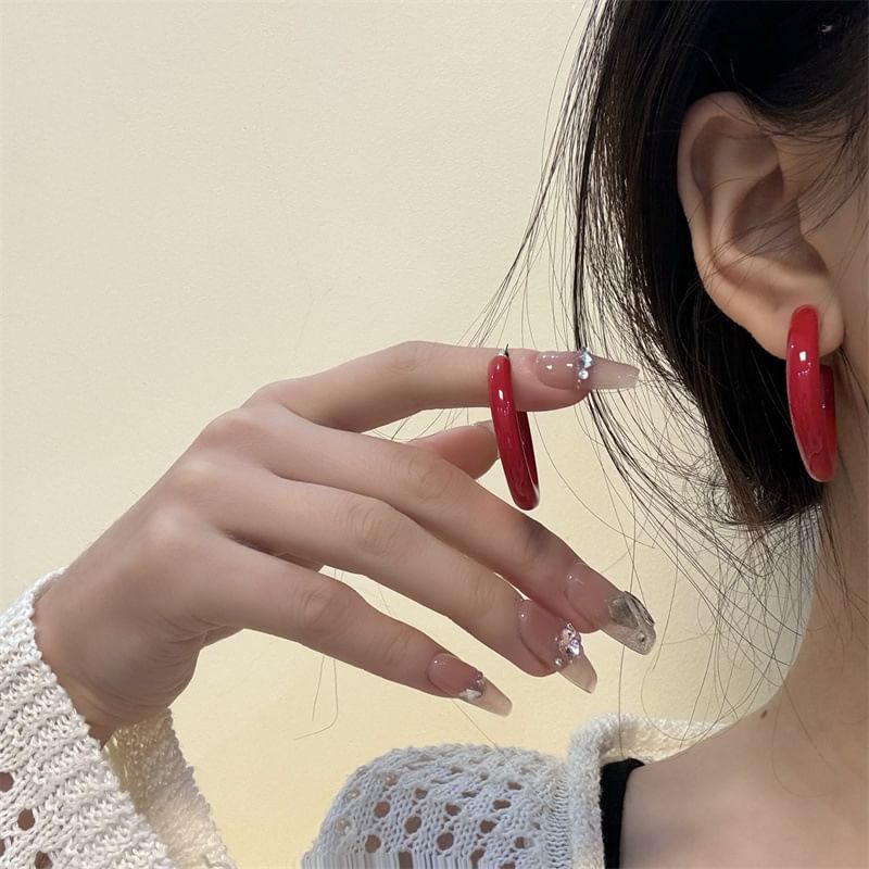 (Various Designs) Open Earring Alloy Hoop