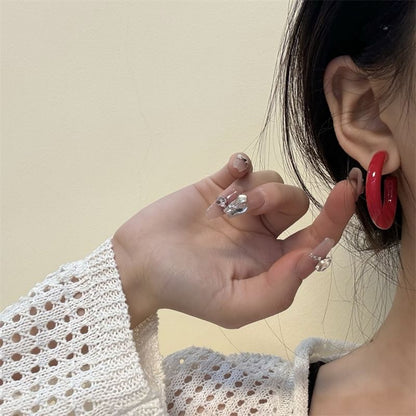 (Various Designs) Open Earring Alloy Hoop