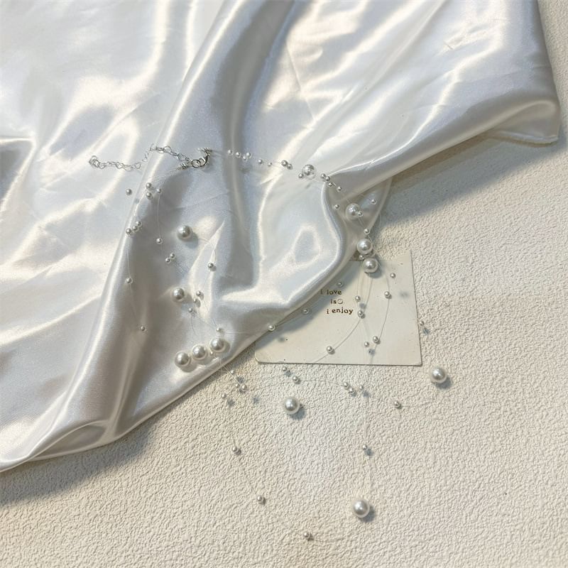 Layered Choker Faux Pearl