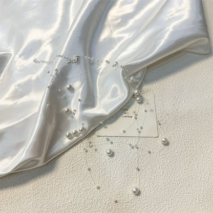 Layered Choker Faux Pearl