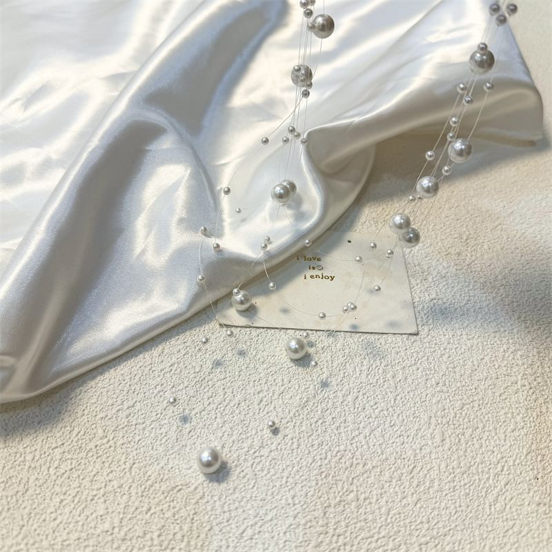 Layered Choker Faux Pearl