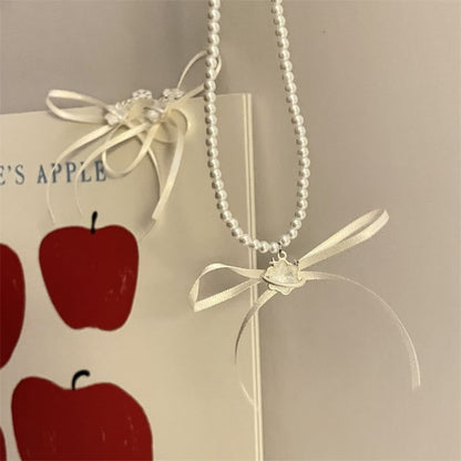 Snowflake Ribbon / Choker Earring Drop