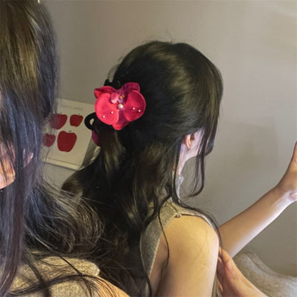 Floral Clamp Fabric Hair