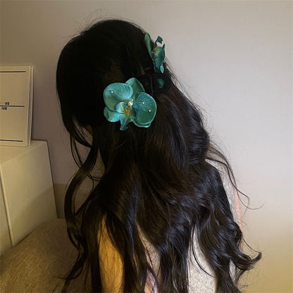 Floral Clamp Fabric Hair