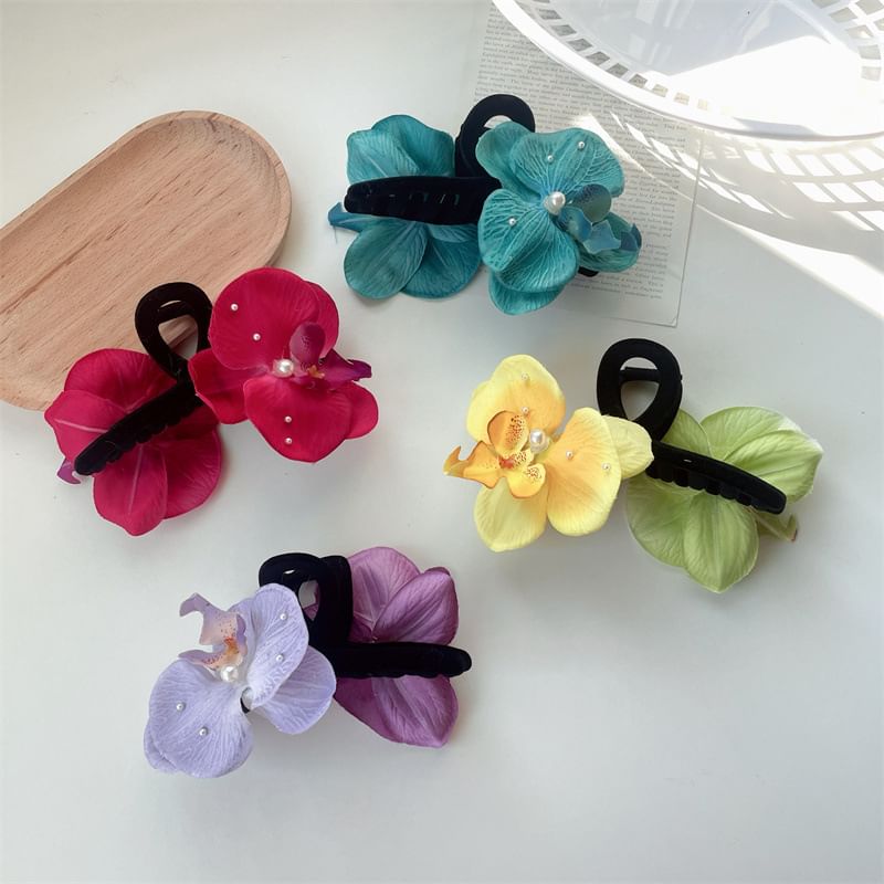Floral Clamp Fabric Hair