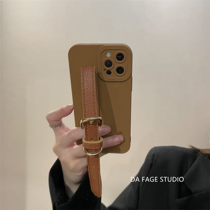 Phone Strap Pearl Faux Case