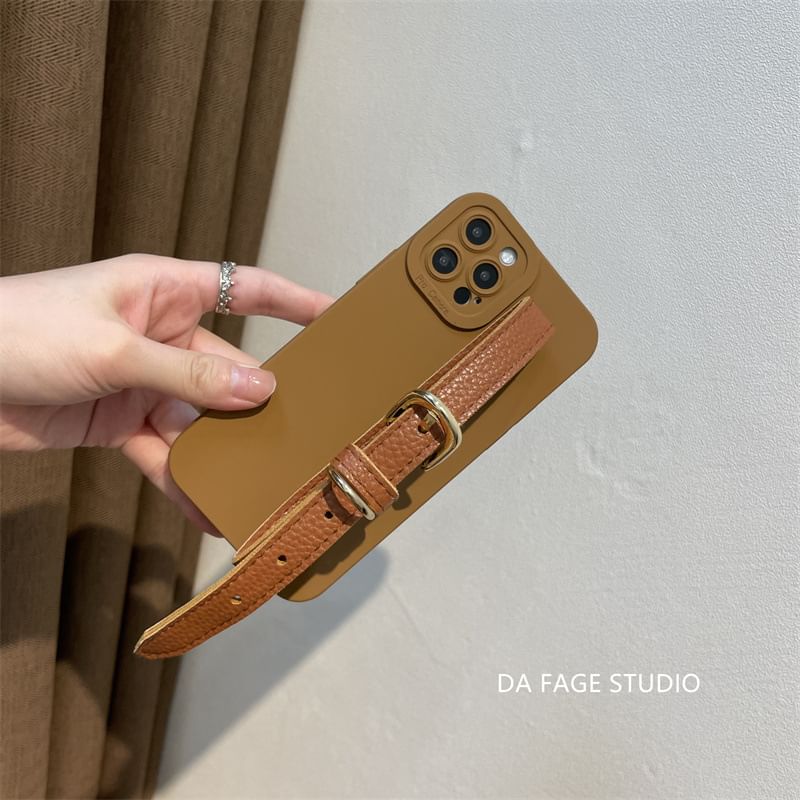 Phone Strap Pearl Faux Case