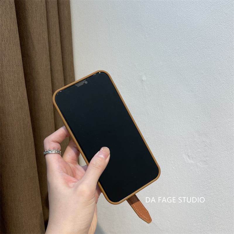 Phone Strap Pearl Faux Case