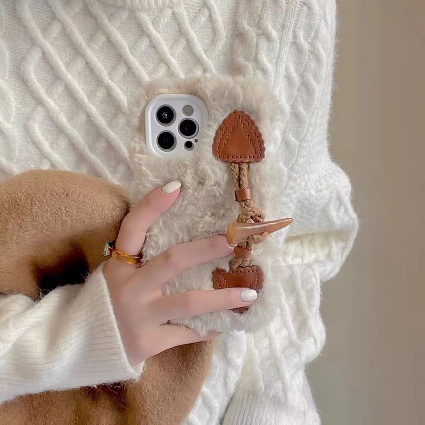 Button Case Chenille Toggle Phone