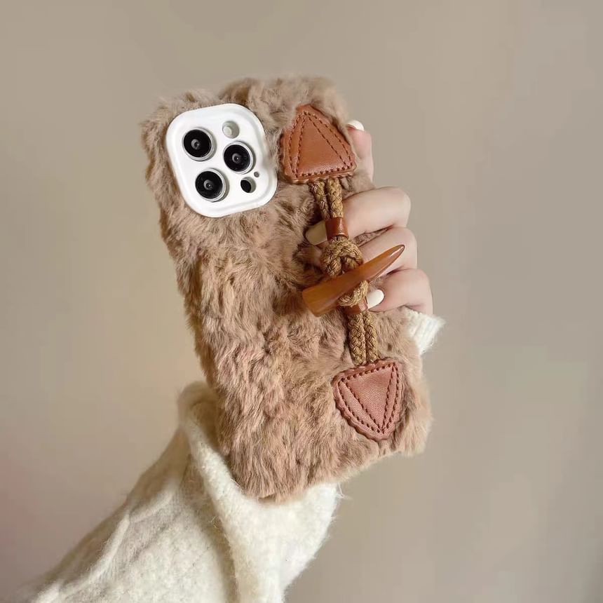Button Case Chenille Toggle Phone