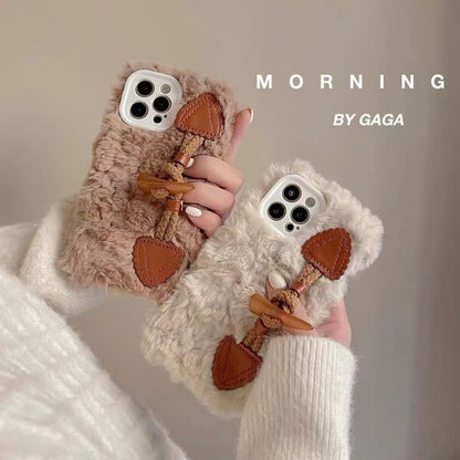 Button Case Chenille Toggle Phone