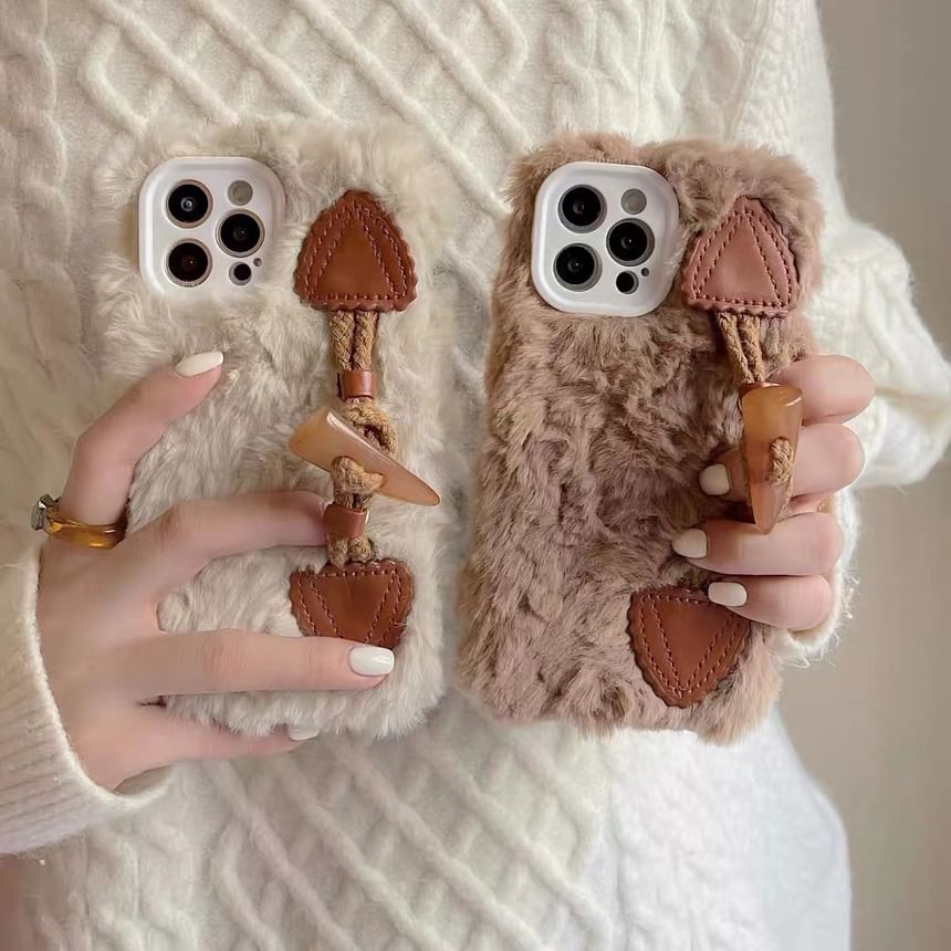 Button Case Chenille Toggle Phone