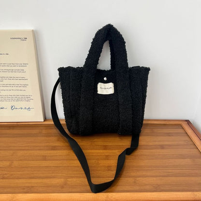 Fluffy Top Handle Crossbody Bag