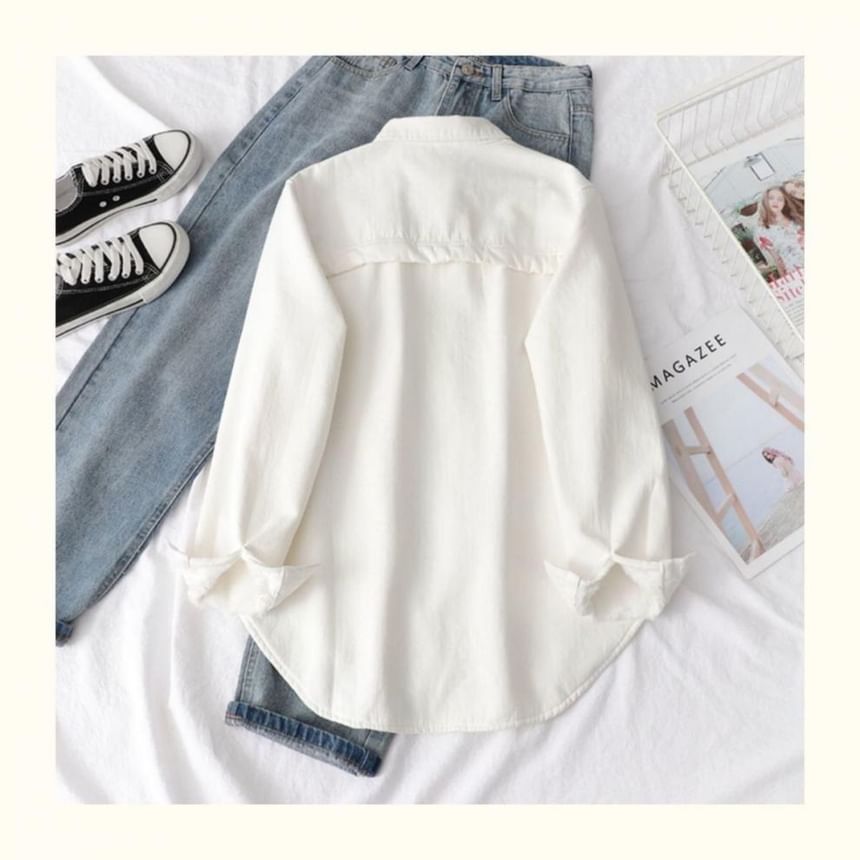 Plain Collared Shacket