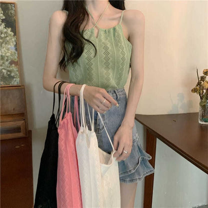 Plain Top Camisole Knit