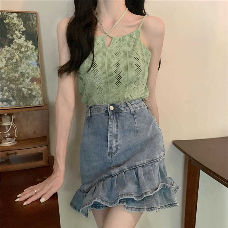 Plain Top Camisole Knit