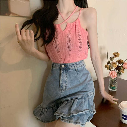 Plain Top Camisole Knit