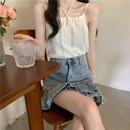 Plain Top Camisole Knit