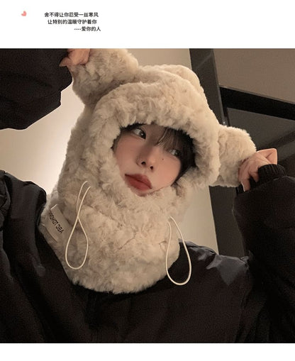 Balaclava Bear Ear Chenille