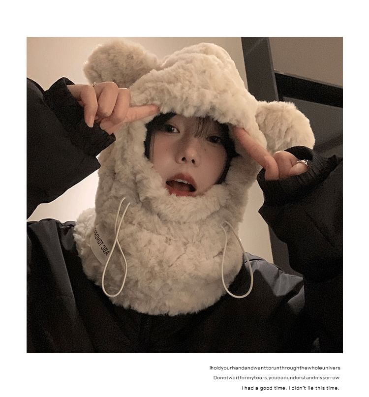 Balaclava Bear Ear Chenille