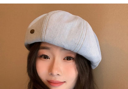 Denim Beret Hat