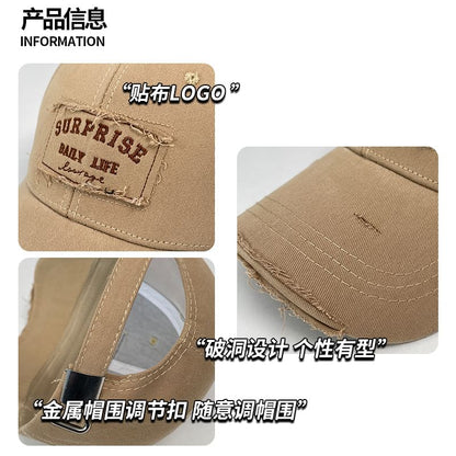 Cap Baseball Lettering Distressed Applique