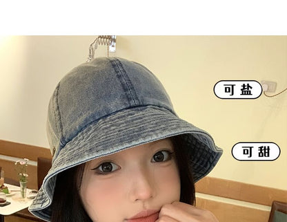 Washed Denim Bucket Hat