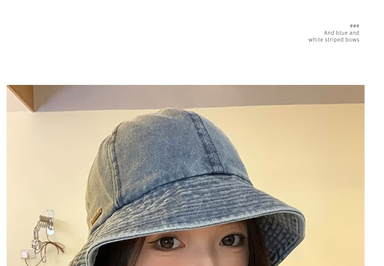 Washed Denim Bucket Hat